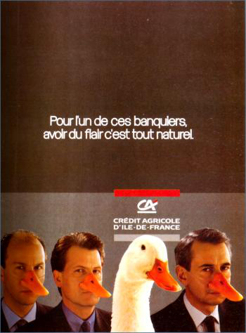 法国农业信贷银行广告——滑稽视觉广告喷绘写真