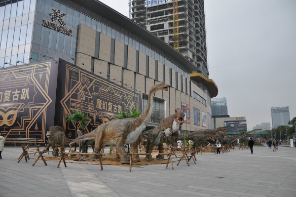 景枫KINGMO恐龙计划 领略商业美陈之景枫恐龙展正式开启